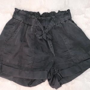 AE Dark Grey Paper-Bag Shorts